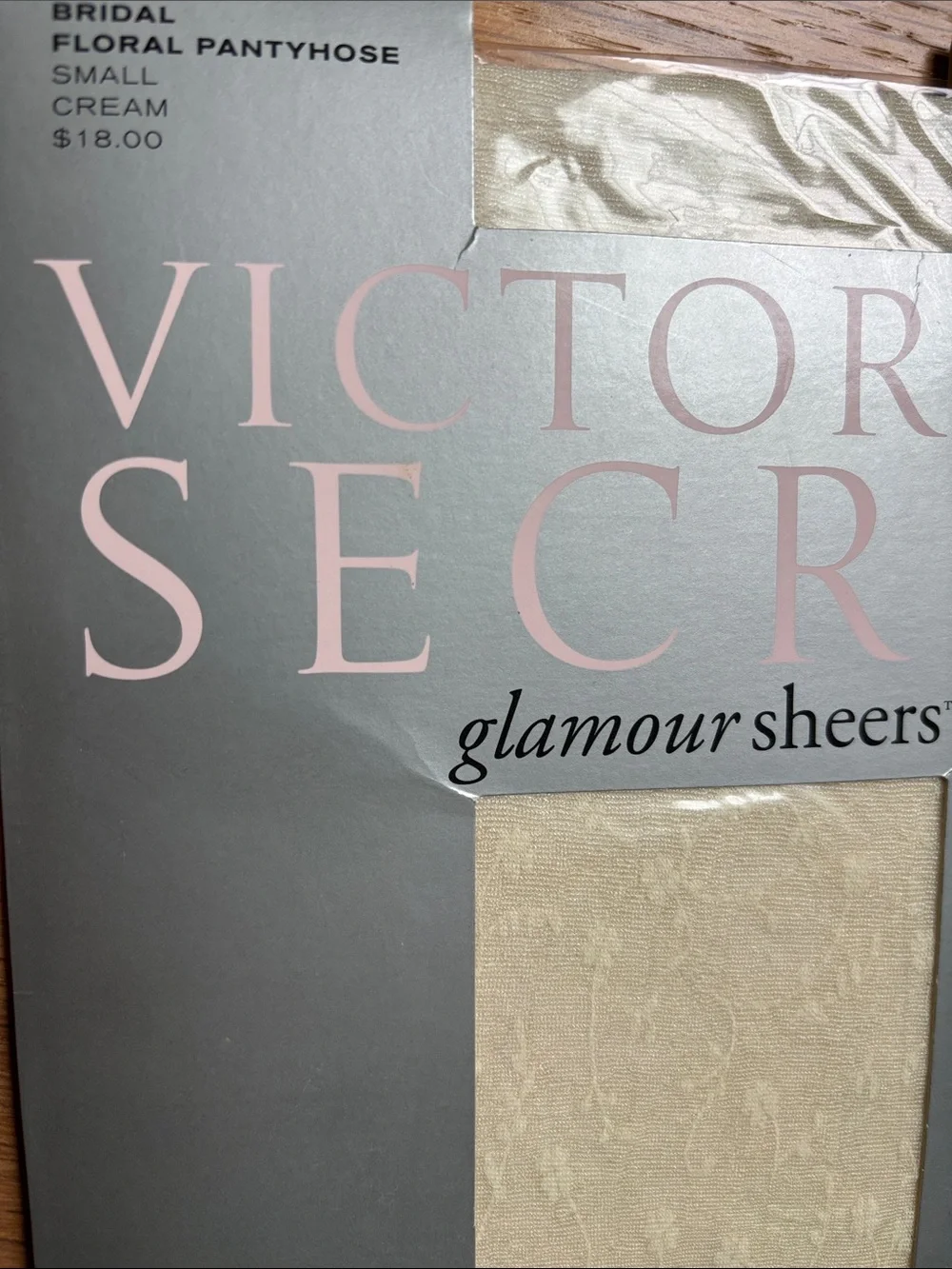 Victoria's Secret Bridal Floral Sheer Pantyhose - Cream